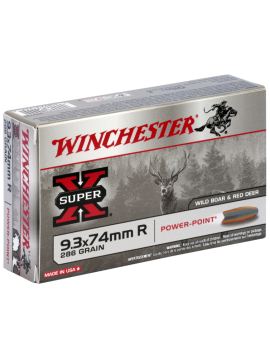winchester 9.3x74R 286grains Power Point