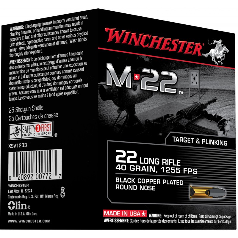  WINCHESTER 22LR M22 40GR LEAD RN