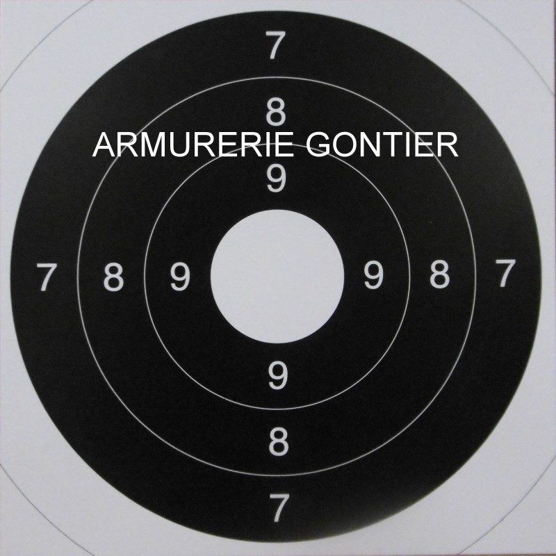 Centre cibles C50  mouche blanche 21x21