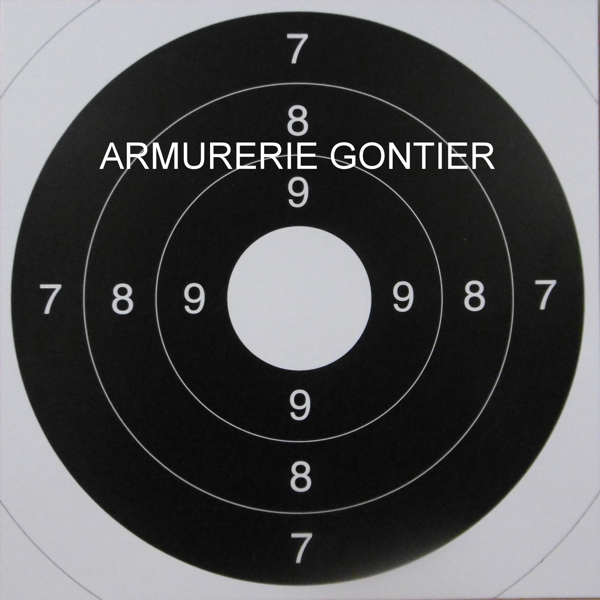 Cible de fusil à petit alésage officielle A-17 NRA 50 pieds, (noir