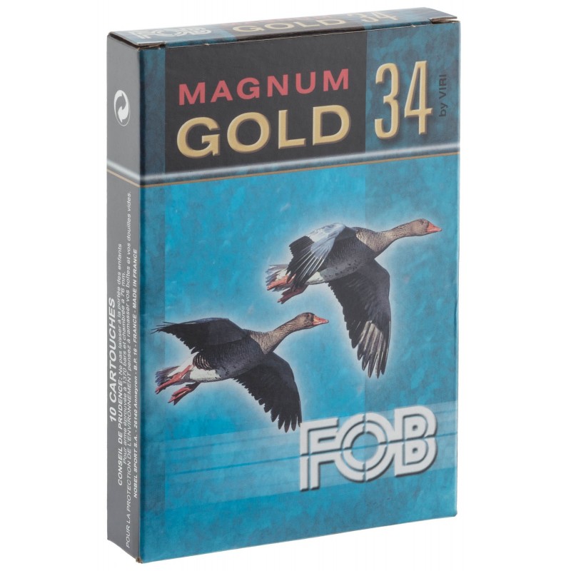 Cartouches FOB GOLD Magnum Cal. 20-76, culot de 16, 34 gr, N°7 doré