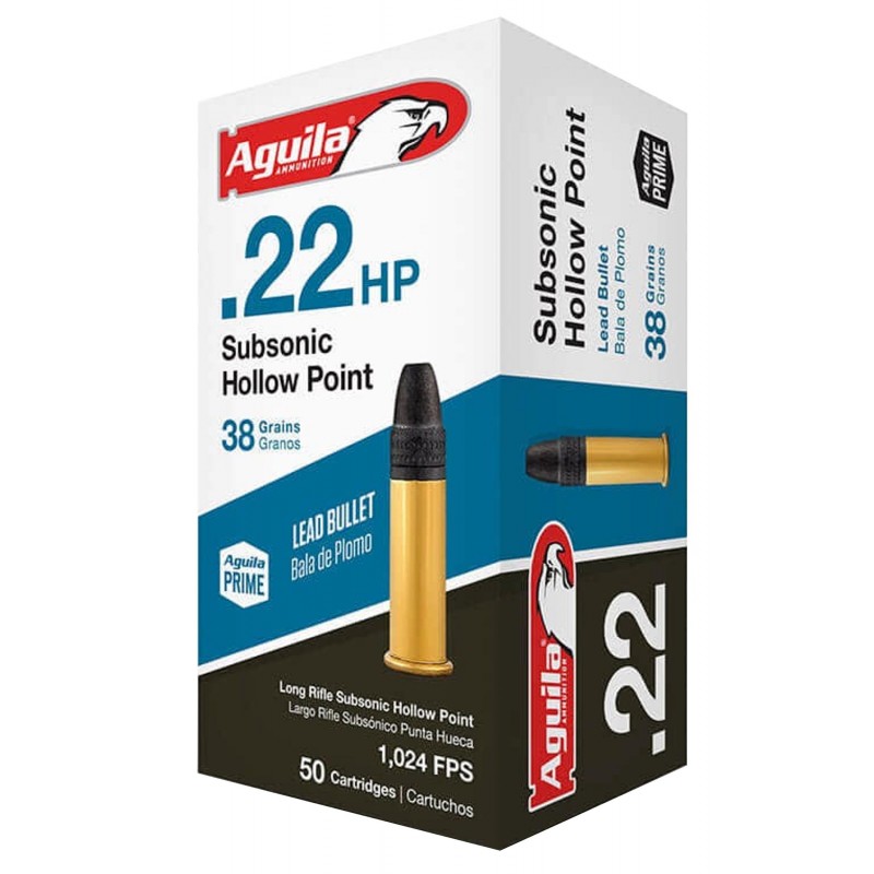 CARTOUCHES 22 LR AGUILA SUBSONIC