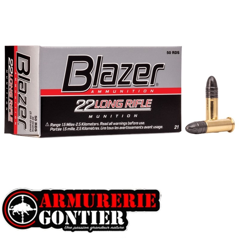 Munitions CCI BLAZER  22LR 40gr  X50  www.armureriegontier.fr