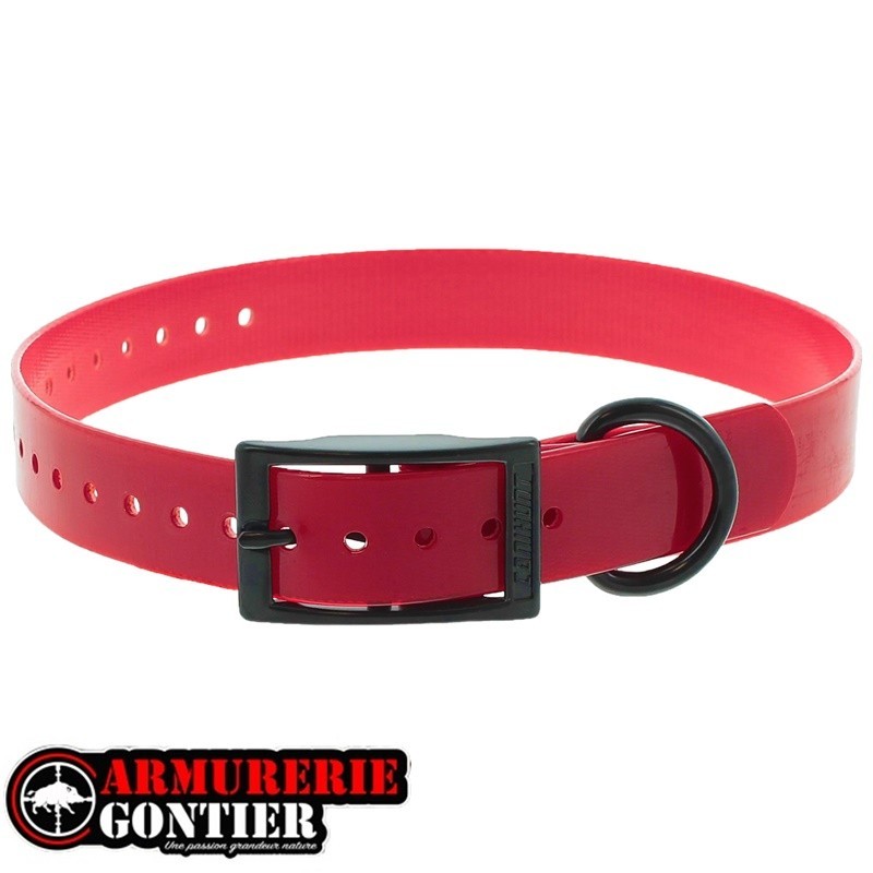 Collier CANIHUNT XTREM PU  rouge 650mmx25mm