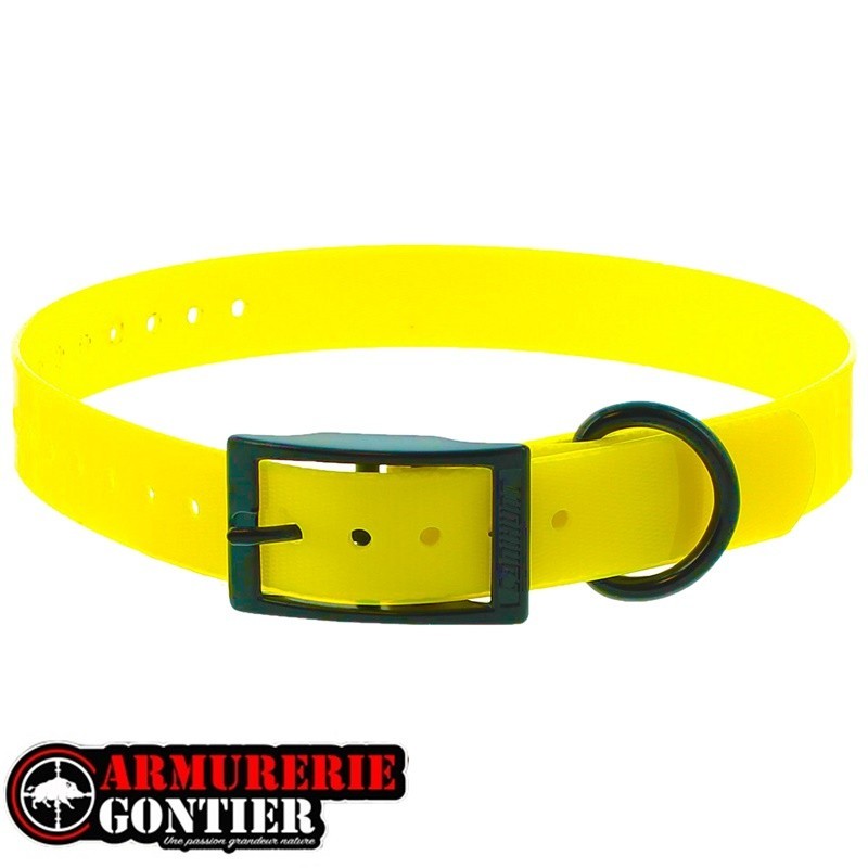 Collier CANIHUNT XTREM PU JAUNE 450mmx19mm