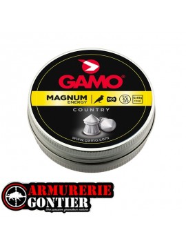 Plombs GAMO MAGNUM ENERGY  4,5 mm 0.49g www.armureriegontier.fr