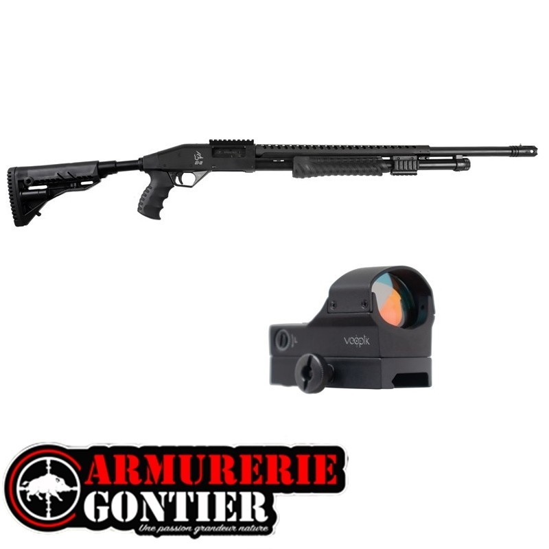 Pack Fusil à Pompe Taurus ST12 Sport Rayures Droites + Point Rouge RS2 www.armureriegontier.fr
