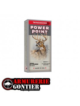 Munitions WINCHESTER 270 WSM 150grains Power-Point