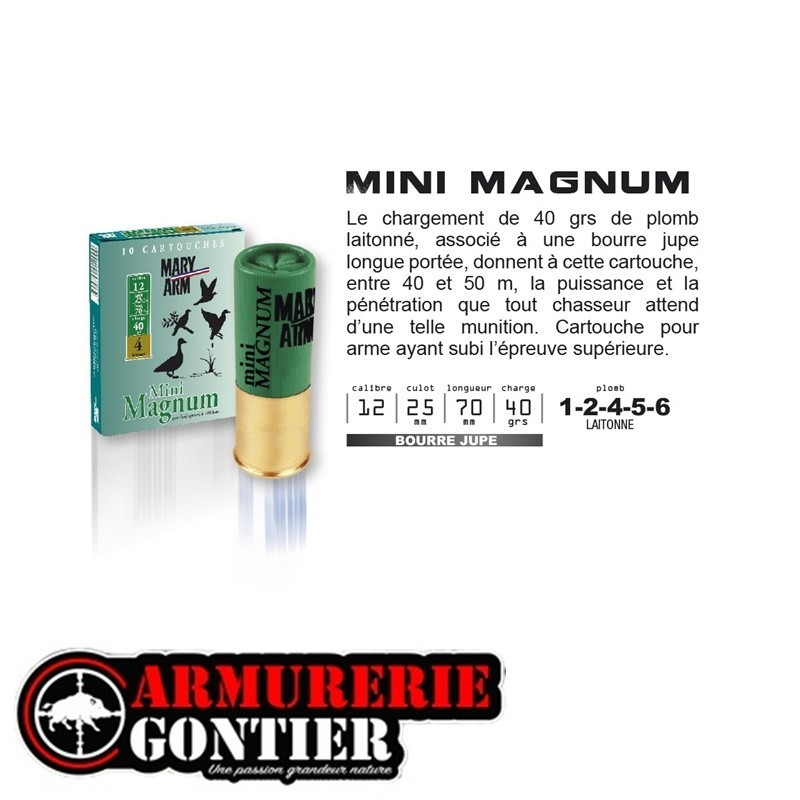 Cartouches MARY ARM MINI MAGNUM 12/70/40