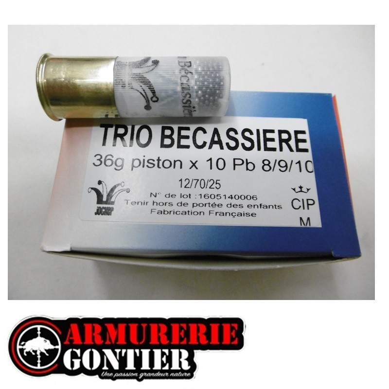 Cartouches JOKER TRIO BECASSIERE 12/70 36 N°8/9/10 X10