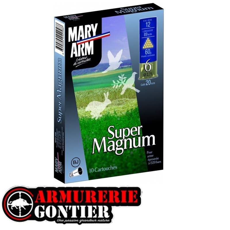 Cartouches MARY ARM SUPER MAGNUM 12/89/60 n°4  Bourre à Jupe