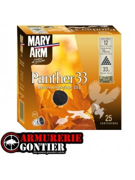 Cartouches MARY ARM Panther 33 Calibre 12/70 33grs  N° 9.5 Bourre réversible