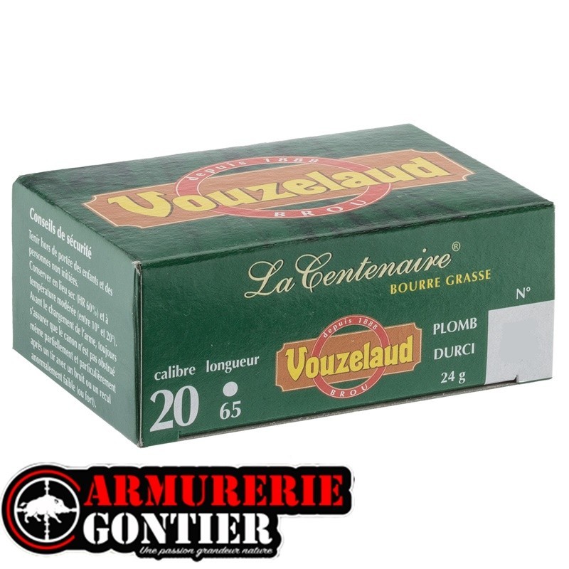 Cartouches VOUZELAUD 20/65/16 24g N°6 LA CENTENAIRE bourre grasse