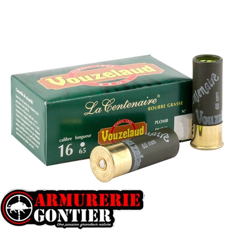 Cartouches VOUZELAUD 16/65/16 28g N°5 LA CENTENAIRE bourre grasse