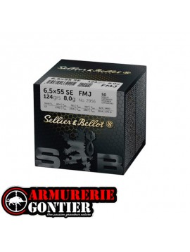 Munitions SELLIER&BELLOT 6.5X55 SE124GR FMJ  VRAC X50
