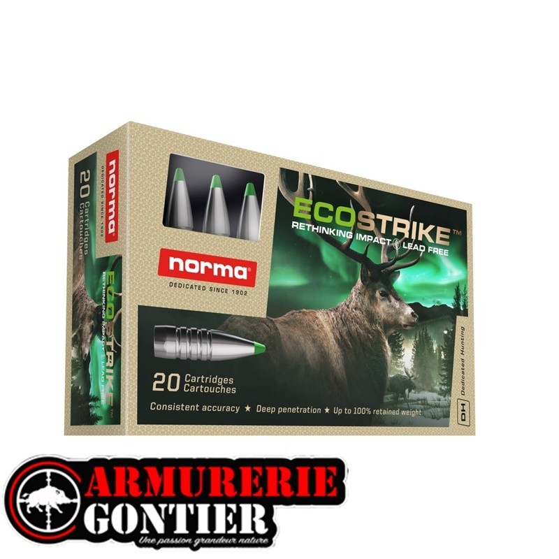 Munitions NORMA 8X57JRS  ECOSTRIKE 10.4G/160GR