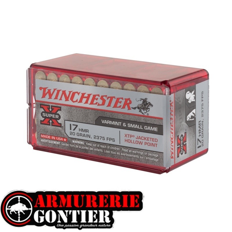 Munitions WINCHESTER 17HMR SUPER X 20GR