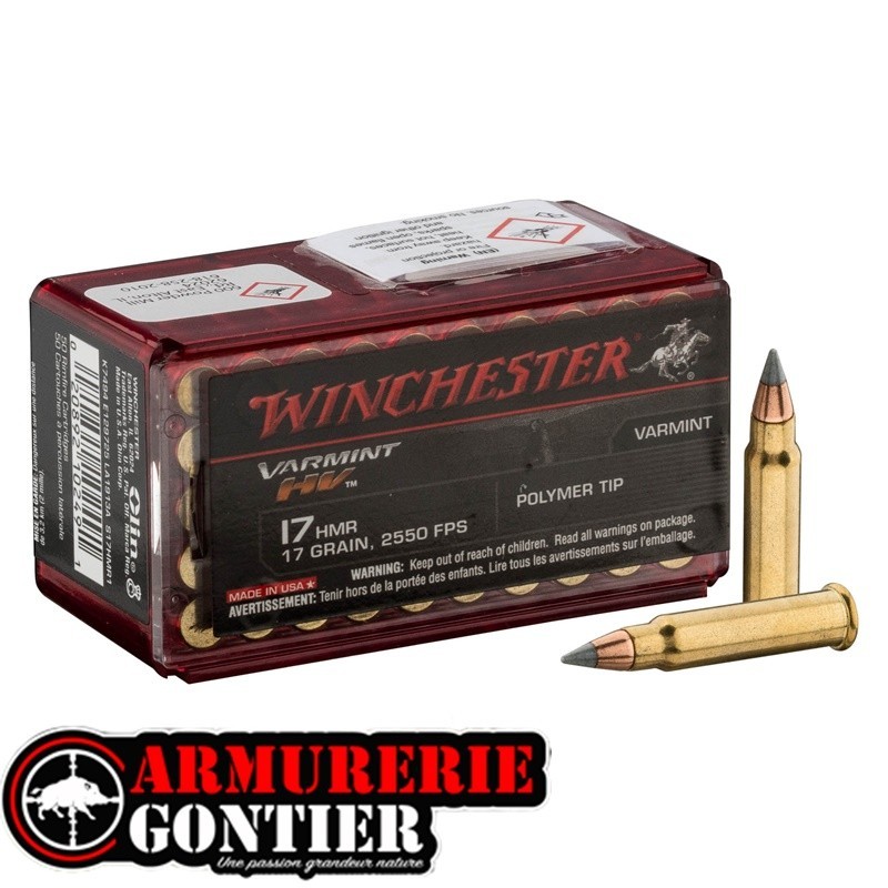  Munitions WINCHESTER 17HMR VARMINT 17GR V-MAX