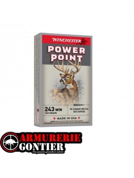 Munitions WINCHESTER 243W 100GR POWER POINT