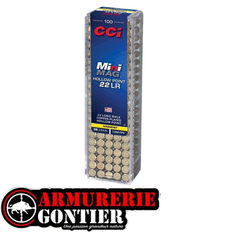 Munitions  CCI C22LR MINI MAG 36G X100 VARMINT