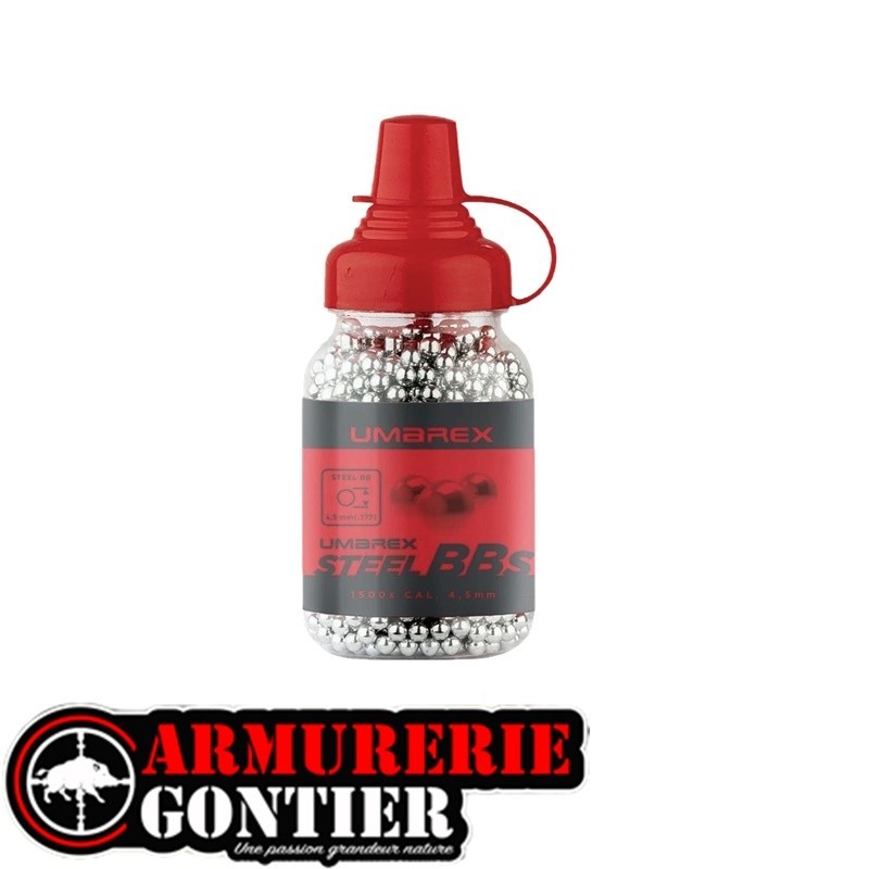 UMAREX BOUTEILLE DE 1500 BILLES ACIER  0.35g  BBs 4,5mm