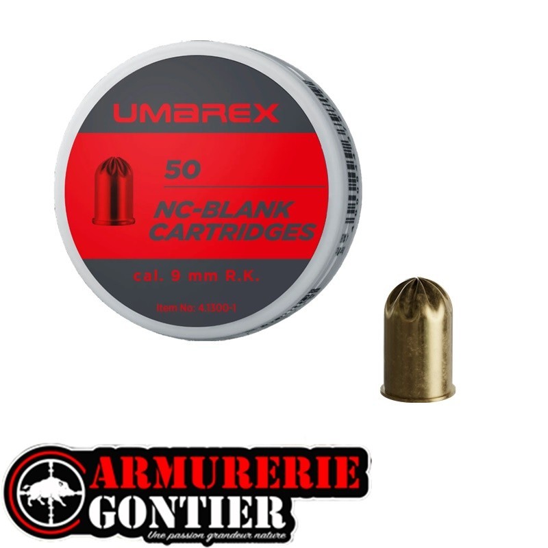 Boîte de 50 cartouches  cal. 9 mm RK à blanc UMAREX