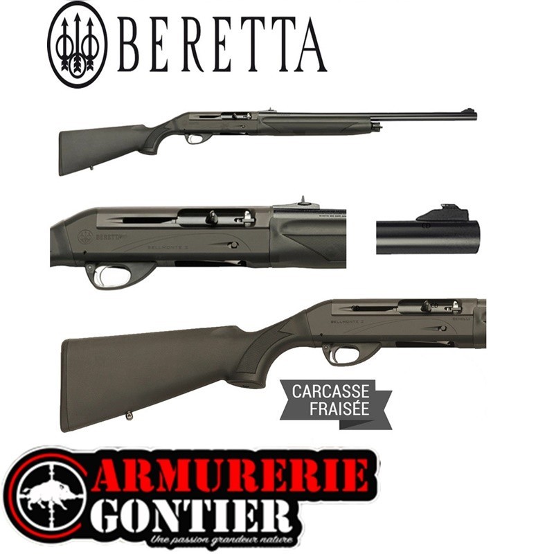 Fusil semi-automatique Beretta Bellmonte I Synthétique  SLUG rayé cal 12/76  Canon 61 cm