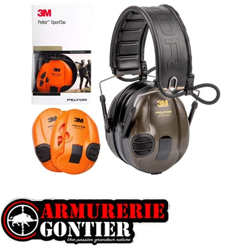 CASQUE PELTOR™ SPORTTAC™ - COQUES VERTE-ORANGE