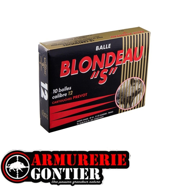 Balles  PREVOT BLONDEAU  'S'  23g Cal.12/70 Boites de 10
