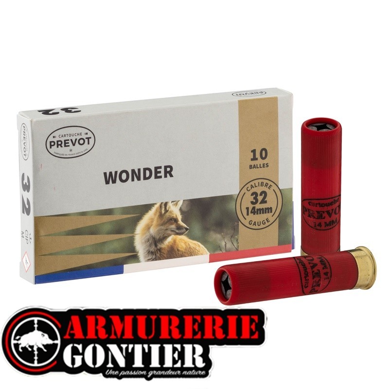 Cartouches PREVOT  balles Wonder - Cal. 14 mm