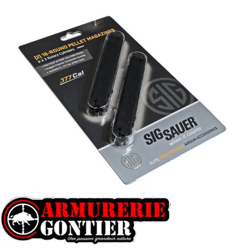 Pack de 2 chargeurs 16 coups pour Sig Sauer P226 CO2 4,5