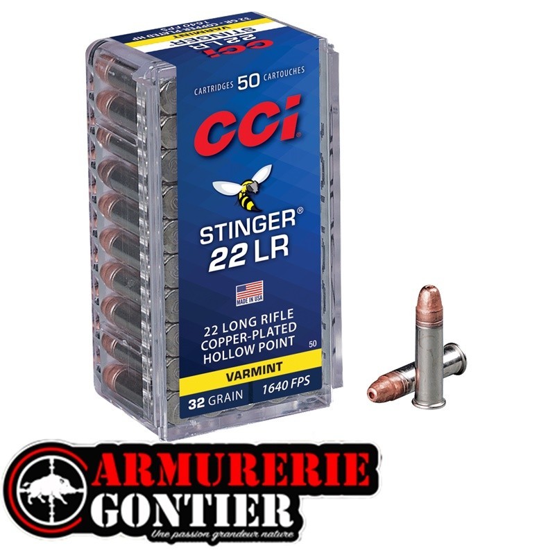 Munitions CCI 22LR Stinger Hyper Velocity 32 Grains x50