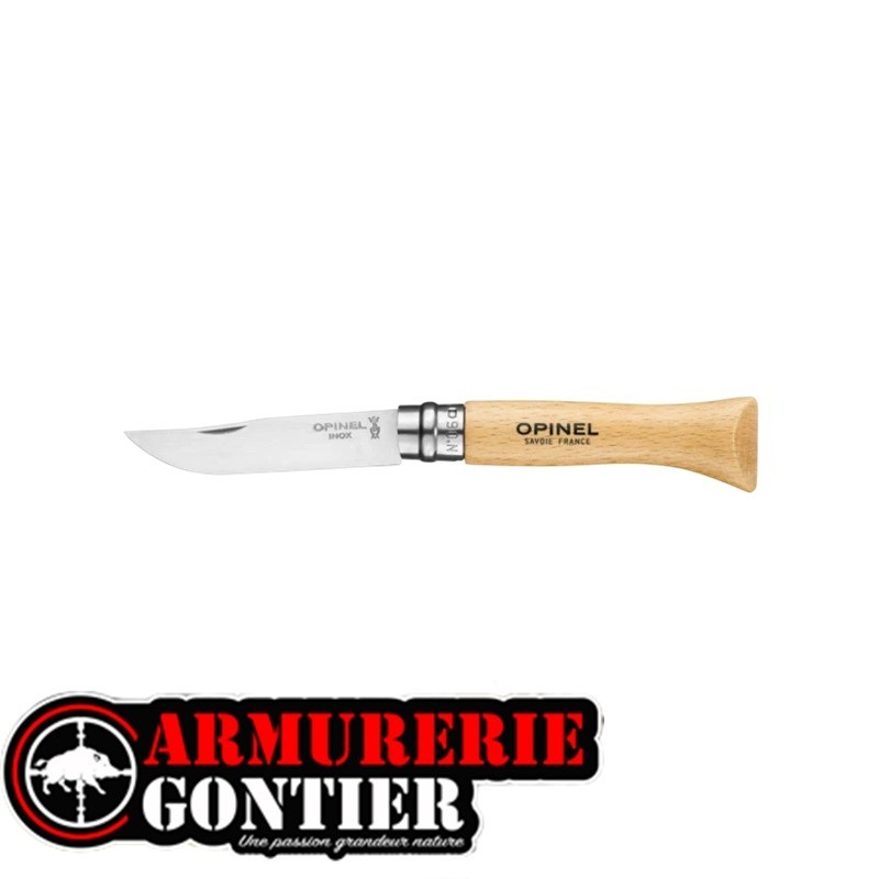Couteau OPINEL N°6 lame INOX manche HÊTRE
