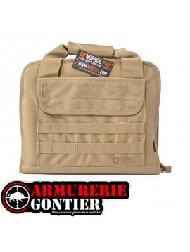 Sacoche NUPROL deluxe pour 2 armes de poing  35X30X5 TAN
