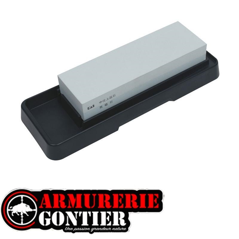 Pierre à aiguiser KAI 400/1000 avec socle