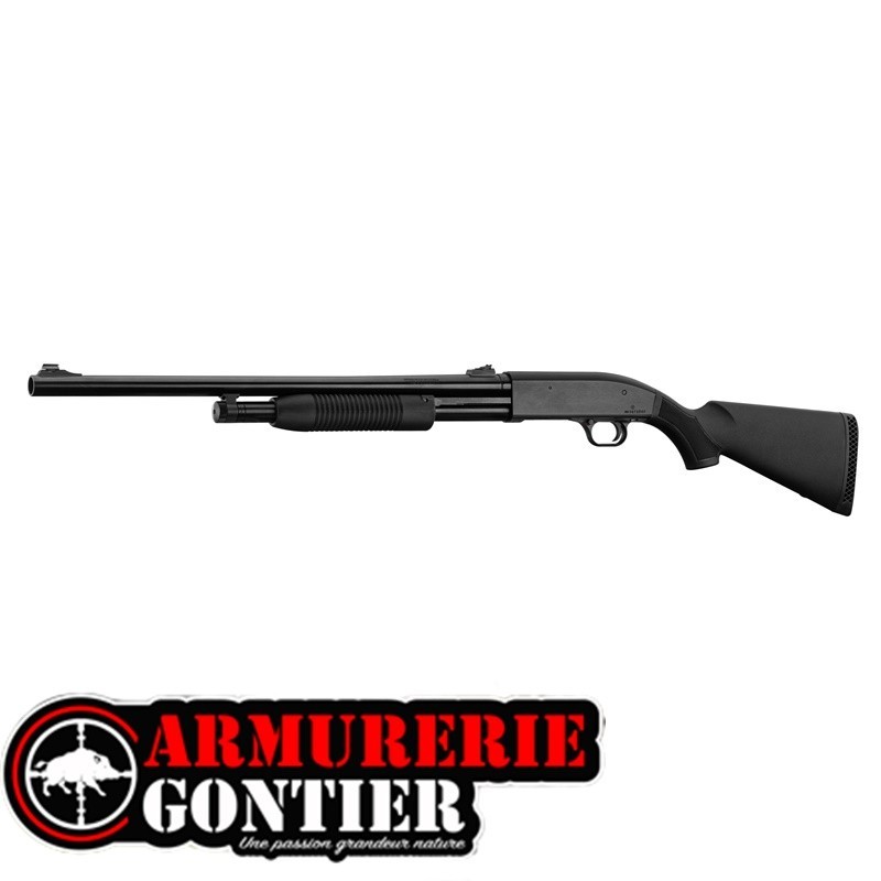 Fusil à pompe Mossberg Maverick 88 – Canon rayé spécial tir à balle – Calibre 12/76