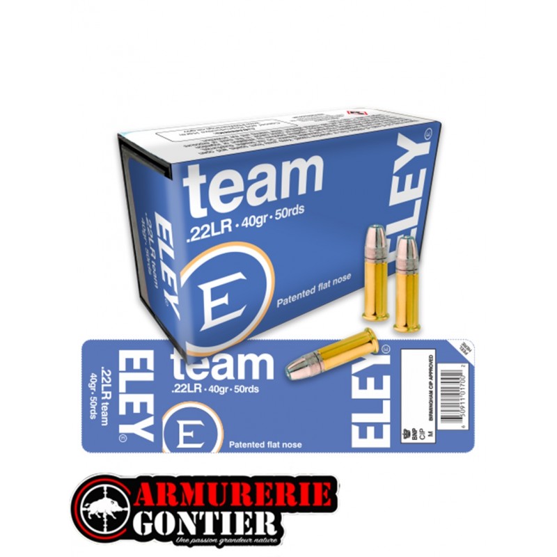 Munitions ELEY team.22LR 40gr / 2,59g