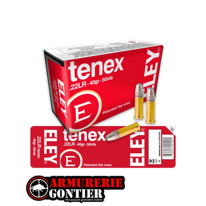 Munitions ELEY tenex .22LR 40gr / 2,59g