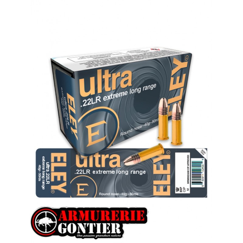 Munitions ELEY Extreme Long Range .22LR 40gr / 2,59g