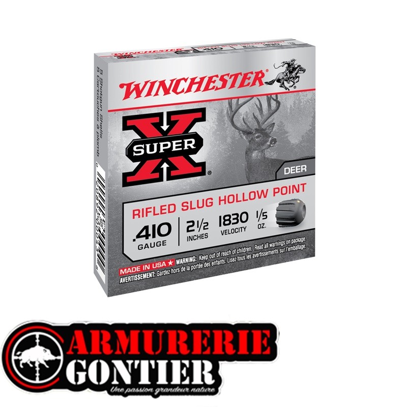 Cartouches Winchester Super-X calibre .410 – Balle Hollow Point