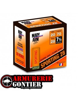 Cartouches MARY ARM SPORTING 20/70 N°7.5 28GR BJ