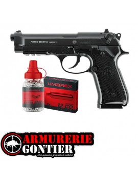 PACK BERETTA M92 A1 (1 BOITE CO2X5, 1500 BBs)