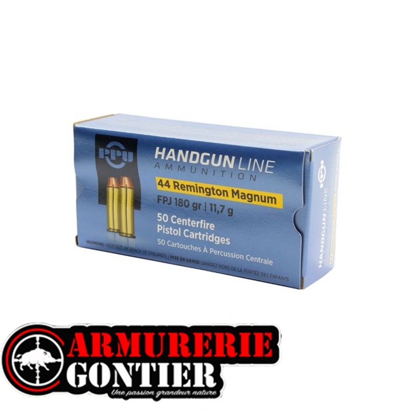 Cartouches .44 Remington Magnum FPJ 11,70 g (180 gr) – Boîte de 50