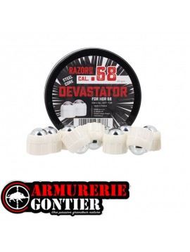 40 balles acier DEVASTATOR .68 blanches HDR68