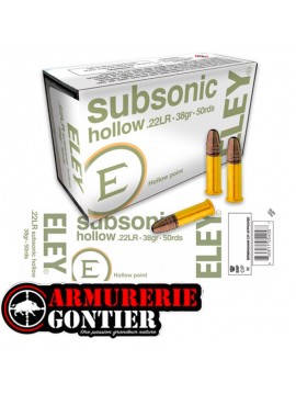 Munitions ELEY Subsonic Hollow .22 LR