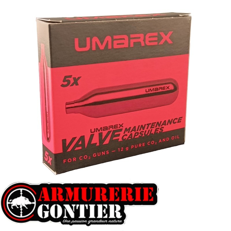 Capsules de nettoyage CO2 Umarex 12 g – Pack de 5