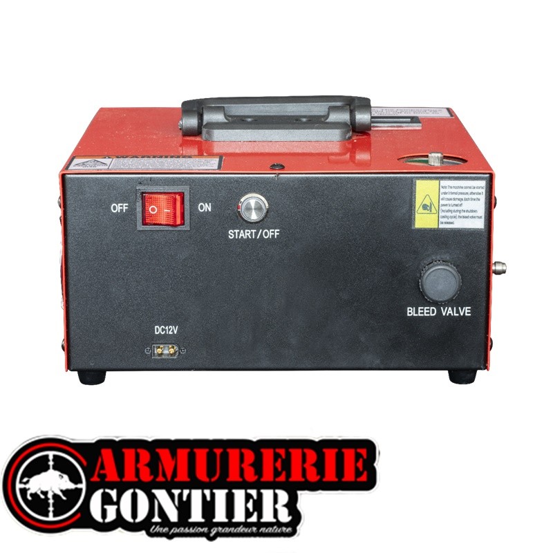 Compresseur PCP 300 bar Powair PO0031 secteur et 12V haute pression 4350 PSI