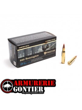 CARTOUCHES FIOCCHI .222 REM - EPN - 50 GRS - BOITE DE 50