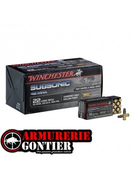 Munitions WINCHESTER Subsonic 42 Max Pointe creuse 22 LR 42Gr