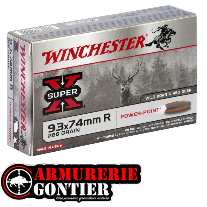 winchester 9.3x74R 286grains Power Point